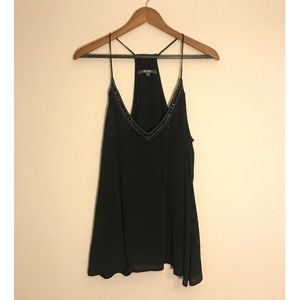 NWOT Beaded V-Neckline Racerback Relaxed Cami Top